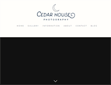 Tablet Screenshot of cedarhousephotography.com